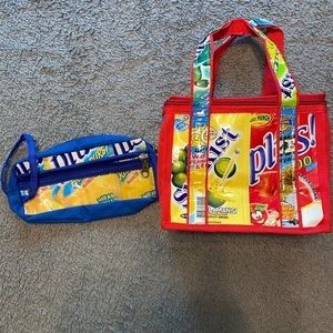 Upcycled lunch‎ bag and pencil case